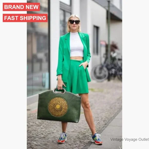 Genuine Leather Satchel Crossbody Bag Large Capacity Women's Handbag - Picture 3 of 7